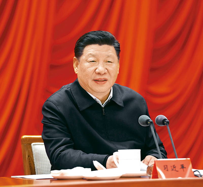 　　2019年1月21日，省部級主要領(lǐng)導干部堅持底線思維著力防范化解重大風險專題研討班在中央黨校開班。中共中央總書記、國家主席、中央軍委主席習近平在開班式上發(fā)表重要講話。 新華社記者 饒愛民/攝